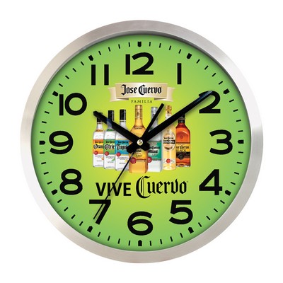 Large Aluminum Wall Clock Full Color