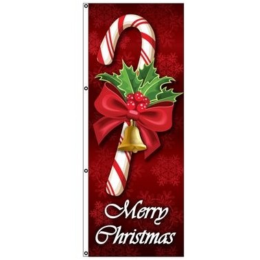 Unipole® Holiday Flag (Candy Cane/Merry Christmas)