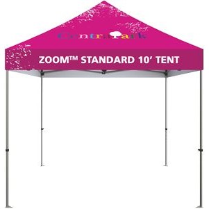 10' Zoom™ Standard Outdoor Popup Tent w/Custom Printed Canopy