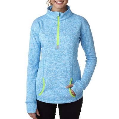 J AMERICA Ladies' Cosmic Fleece Quarter-Zip