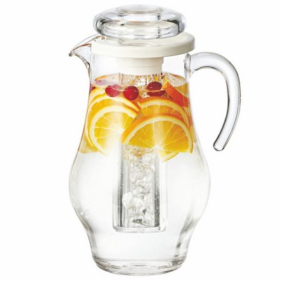 2.4 Liter SAN Plastic Bell Shaped Ice Tube Water Pitcher