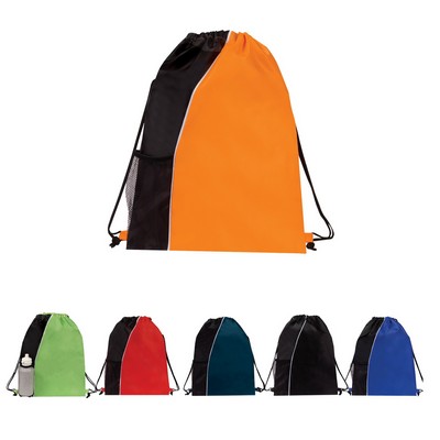 Mesh Pocket Drawstring Backpack