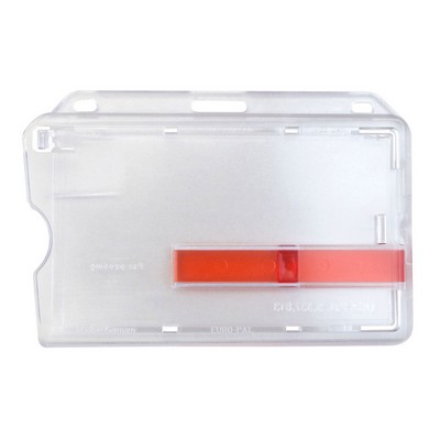 3.38" W x 2.18" H - Horizontal Rigid Card Holder (Blank)