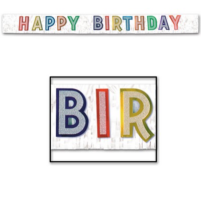 Metallic Multi Color Happy Birthday Banner