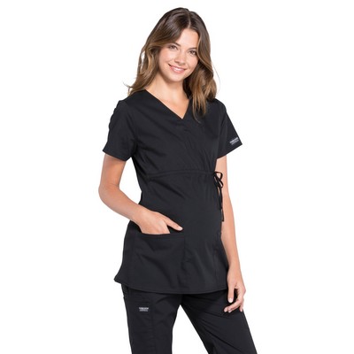 Cherokee® Workwear Professionals Maternity Mock Wrap Scrub Shirt