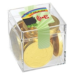 Four Leaf Clover Cube w/ Gold Coins