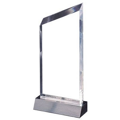 Desktop Wedge Award, Clear, Medium (3"x7")