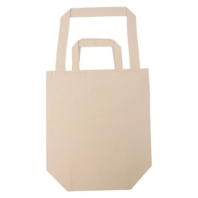 Natural Shopper Bag with Two Handles - blank (16" x 18" x 7")