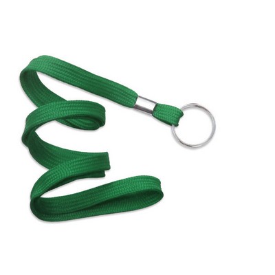 3/8" Blank Lanyard w/Split Ring (Kelly Green)