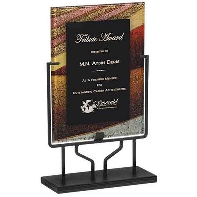 Autumn Harvest Acrylic Art Plaque Award With Iron Stand