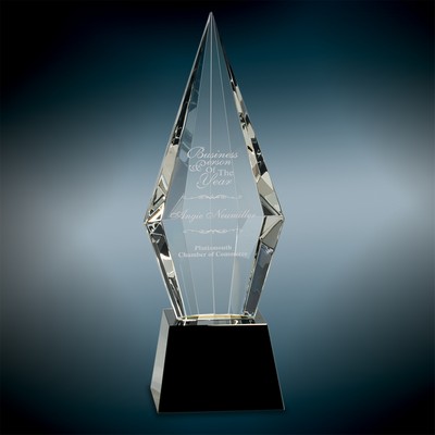 Large Obelisk Facet Crystal Award