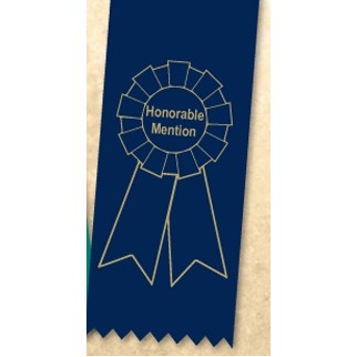 2"x 6" Honorable Mention Stock Lapel Award Ribbon