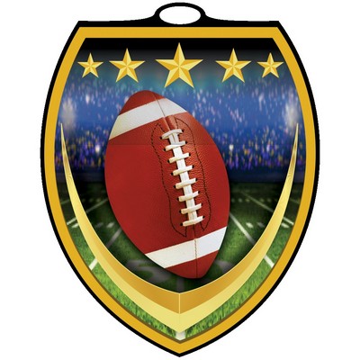 Vibraprint® Shield Football Medallion (3")