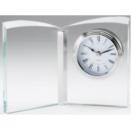 Crystal Book Clock 7 1/4"W X 5 1/4"H