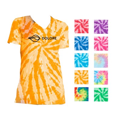 Women's V-neck Tie-Dye Tee