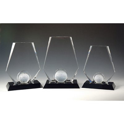 Premier Golf Optical Crystal Award/Trophy 9"H