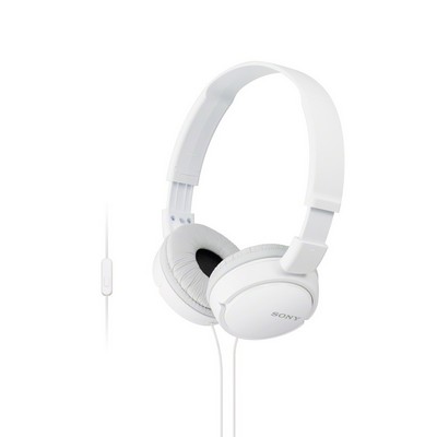 Sony ZX Series White Wired Headphones w/Mic