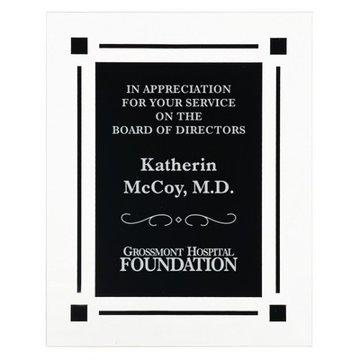 Solid Black Acrylic Clear Plaque (8" x 10")