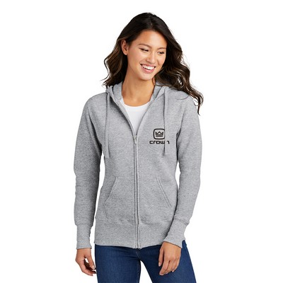 Port & Company® Ladies Core Fleece Full-Zip Hooded Sweatshirt