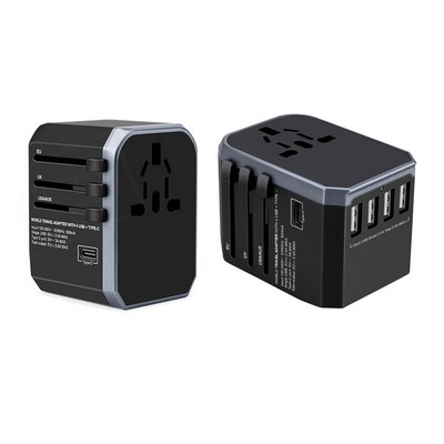 4 USB Multi-Function Universal Travel Plug Adapter