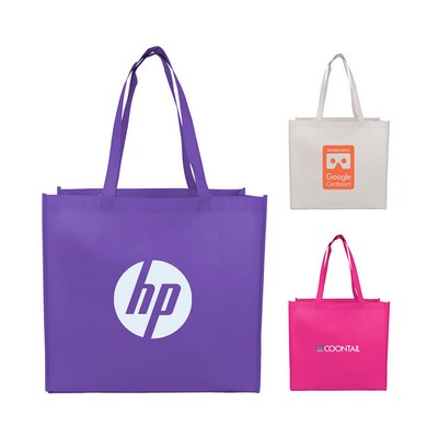 Large Laminated Matte Shopping Tote Bag