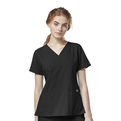 Wink® Women's Flex Back Stylized V-Neck Scrub Top