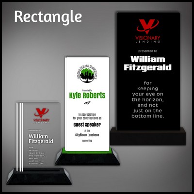 7" Rectangle Black Budget Acrylic Award