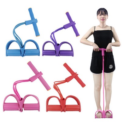 Four Latex Tube Foot Pedal Resistance Band