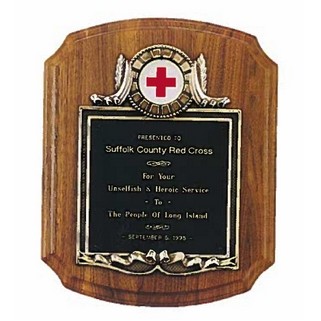 Witney Series Custom Plaque w/Black Brass Plate & Center Insert (10.5"x 13")