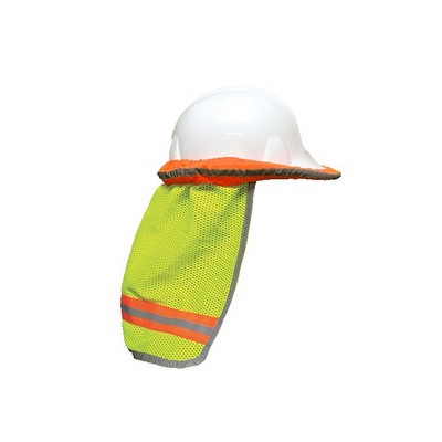 Lime Yellow High Viz Hard Hat Neck Shade