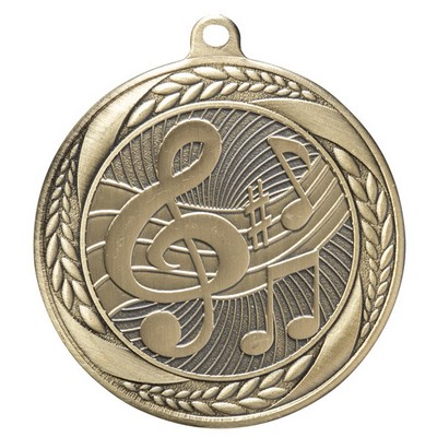 Laurel Wreath Music Note Medal