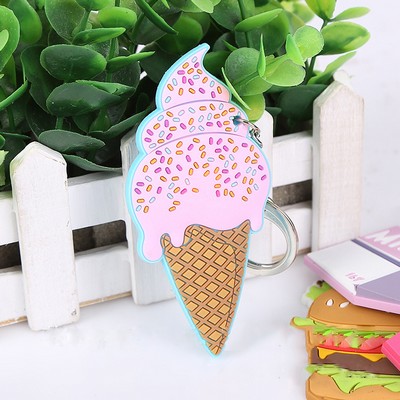 Ice Cream Soft PVC Customized Keychain