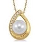 Jilco Inc. Yellow Gold Cultured Pearl & Diamond Necklace