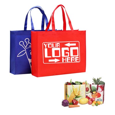 Laminated Non-Woven Grocery Bags W/ Handles