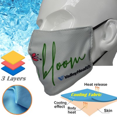 Kids Icy-Kool Face Mask 3-Layer Antibacterial Summer Masks