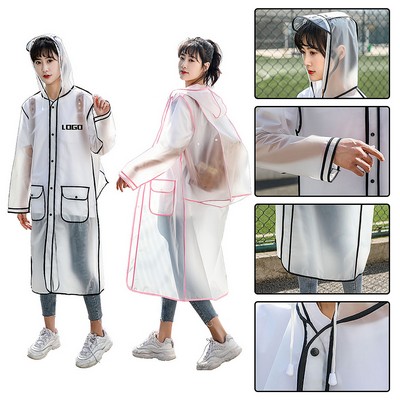 Reusable Rain Poncho with Hood