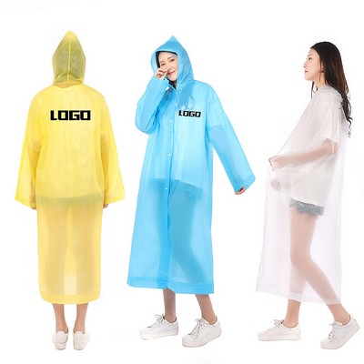 Reusable Raincoat EVA Rain Poncho Unisex Men Women