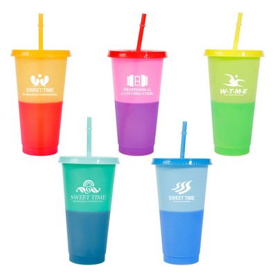 PP Color Changing Straw Cup