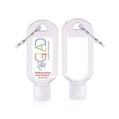 Hand Sanitizer Gel with Carabiner, 2 oz.