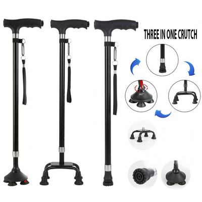 Fold able Multi-Functional Walking Cane LED Light