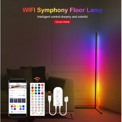 Smart Color Changing Floor Lamp for Bedroom, Works with Alexa, Google Home, Dimmable LED Corner Lamp