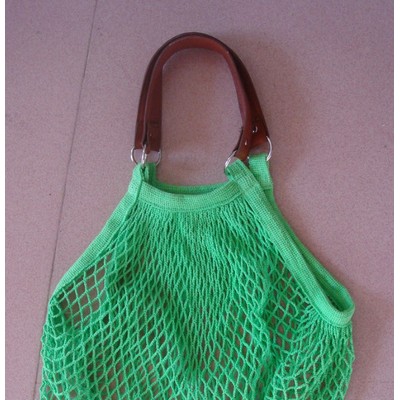 Leather Handle Reusable Net Bag