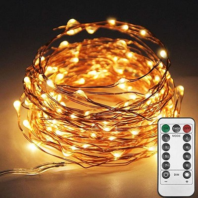 Twinkle Star LED Copper Wire String Lights Fairy String Lights 8 Modes LED String Lights