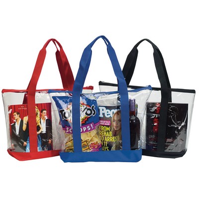 Clear Zippered Tote Bag