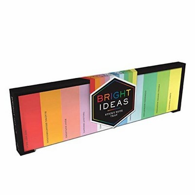 Bright Ideas Sticky Note Tray ((Mini Notepads, Small Sticky Notes, Colorful