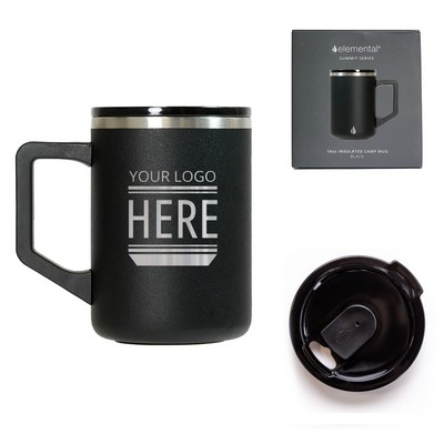 Elemental® 16oz Summit Mug - Vacuum Insulated Stainless Steel Camp Mug w/ Shatter-Free Lid