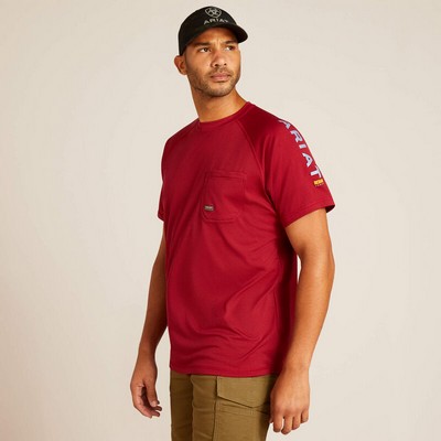 Ariat® Men's Tibetan Red Rebar® Heat Fighter™ Short Sleeve T-Shirt