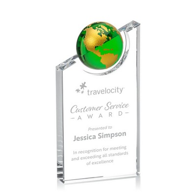 Axis Globe Award - Optical/Green/Gold 4"x8"