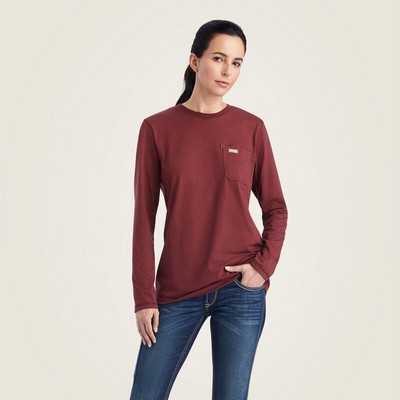 Ariat® Women's Rebar® Workman USA Logo Long Sleeve Port T-Shirt