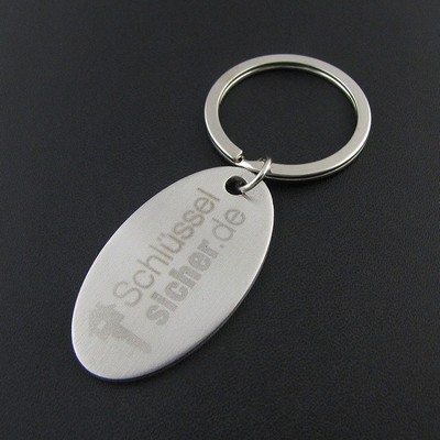 Oval Stainless Steel Keychain